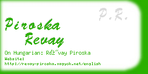 piroska revay business card